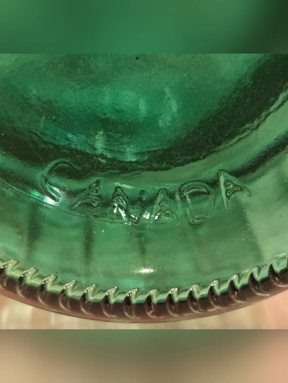 Teal Decorative Glass Bottle Vase - Home Accents